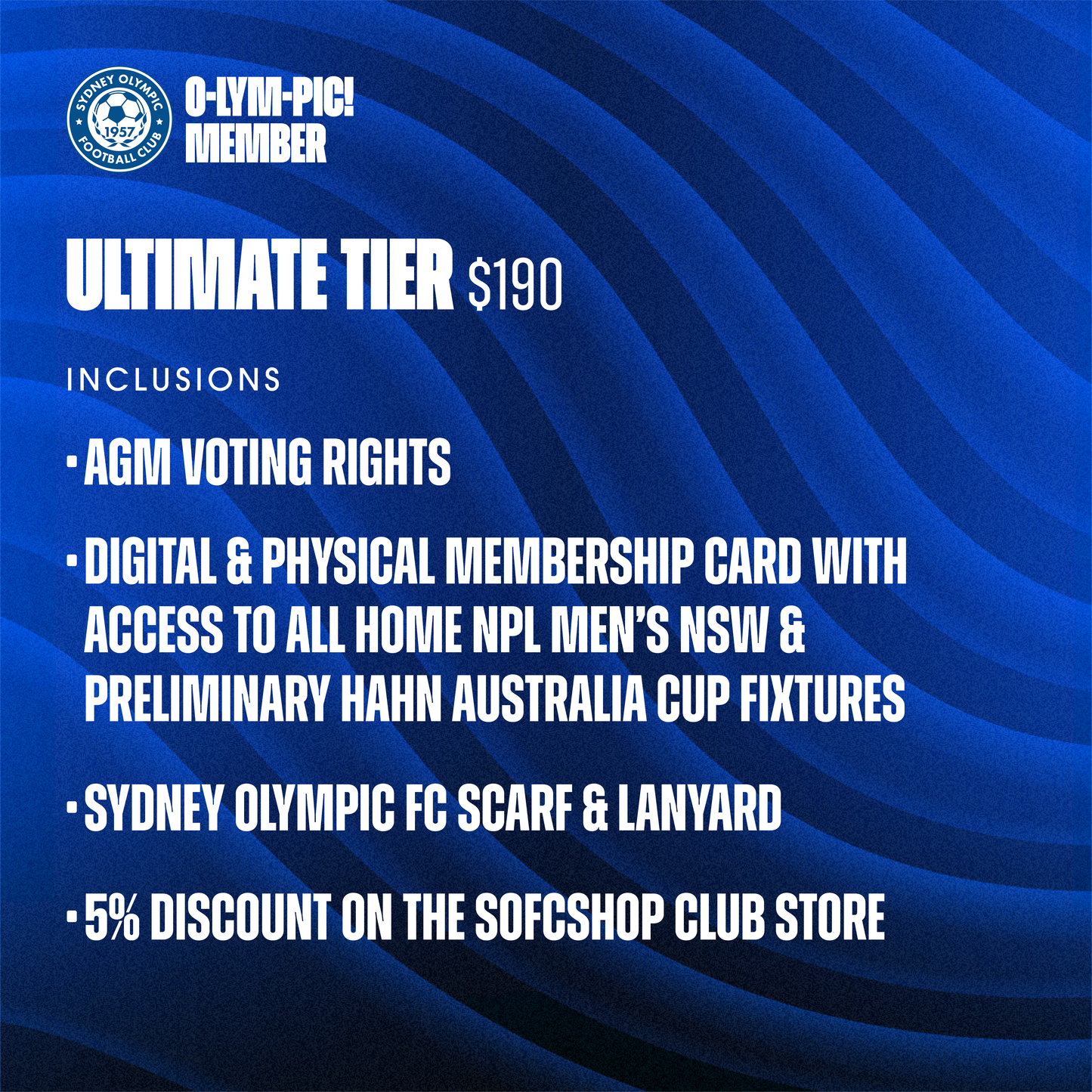 Sydney Olympic FC Memberships | NPL Men's NSW 2025